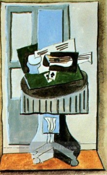 Stillleben devant une fenetre 4 1919 kubist Pablo Picasso Ölgemälde